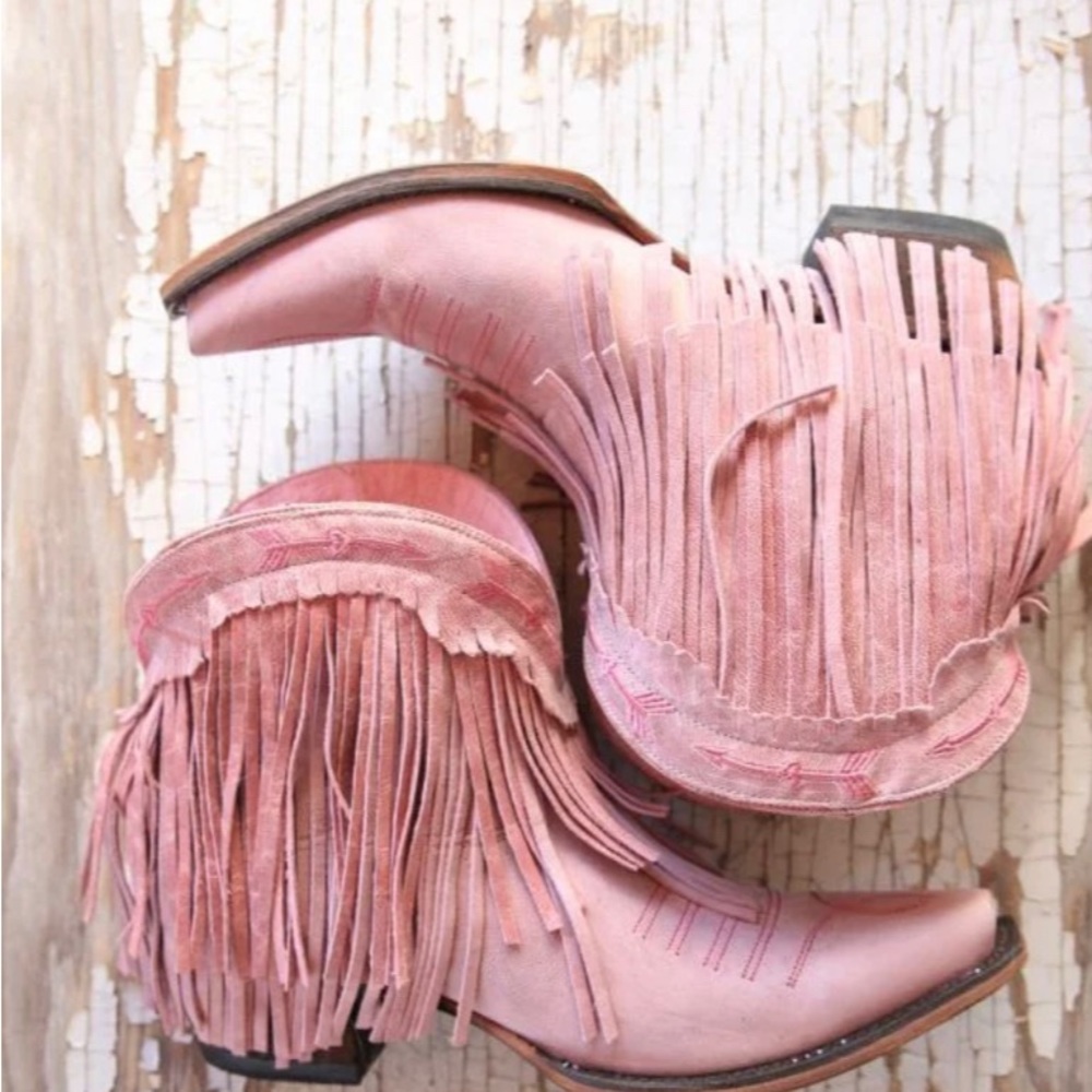 The Spitfire Fringe Boot-Cowgirl Pink by Junk Gypsy ! Women’s size 10m